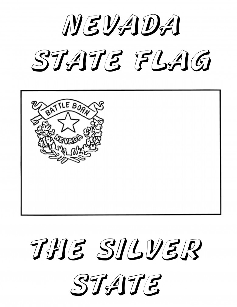Nevada Day Coloring Book: Nevada State Flag, The Silver State, 2012 Copyright Christine Hull, Windy Pinwheel free printable nevada coloring book