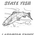 Nevada Day Coloring Book: State Fish, Lahontan Cutthroat Trout, 2012 Copyright Christine Hull, Windy Pinwheel