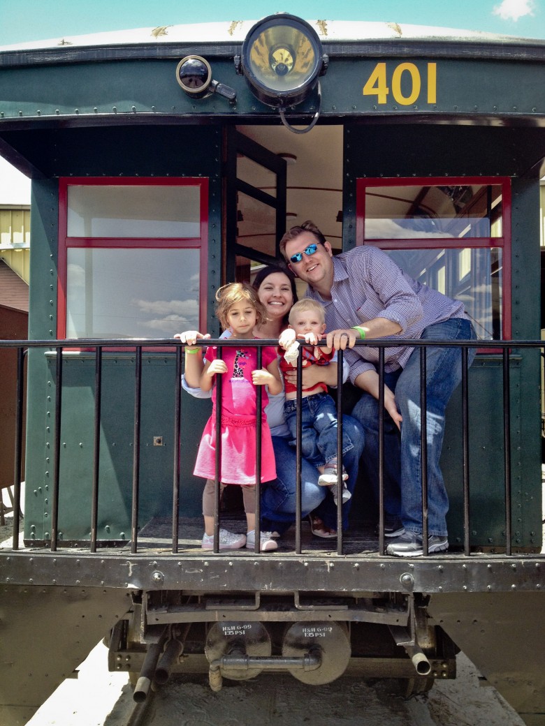 Nevada State Railroad Museum: Family on the Caboose, 2012 Copyright Will Hull, Windy Pinwheel nevada state railroad museum