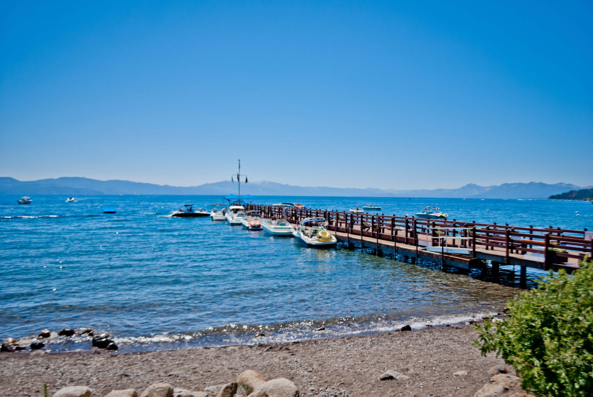 Gar Woods in Lake Tahoe: Boat Dock / Pier, 2012 Copyright Christine Hull, Windy Pinwheel