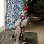 Elf on the Shelf: Riding a Yard Ornament Dog, 2012 Copyright Will Hull, Windy Pinwheel