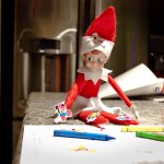 Elf on the Shelf: Playing with Stickers, 2012 Copyright Will Hull, Windy Pinwheel