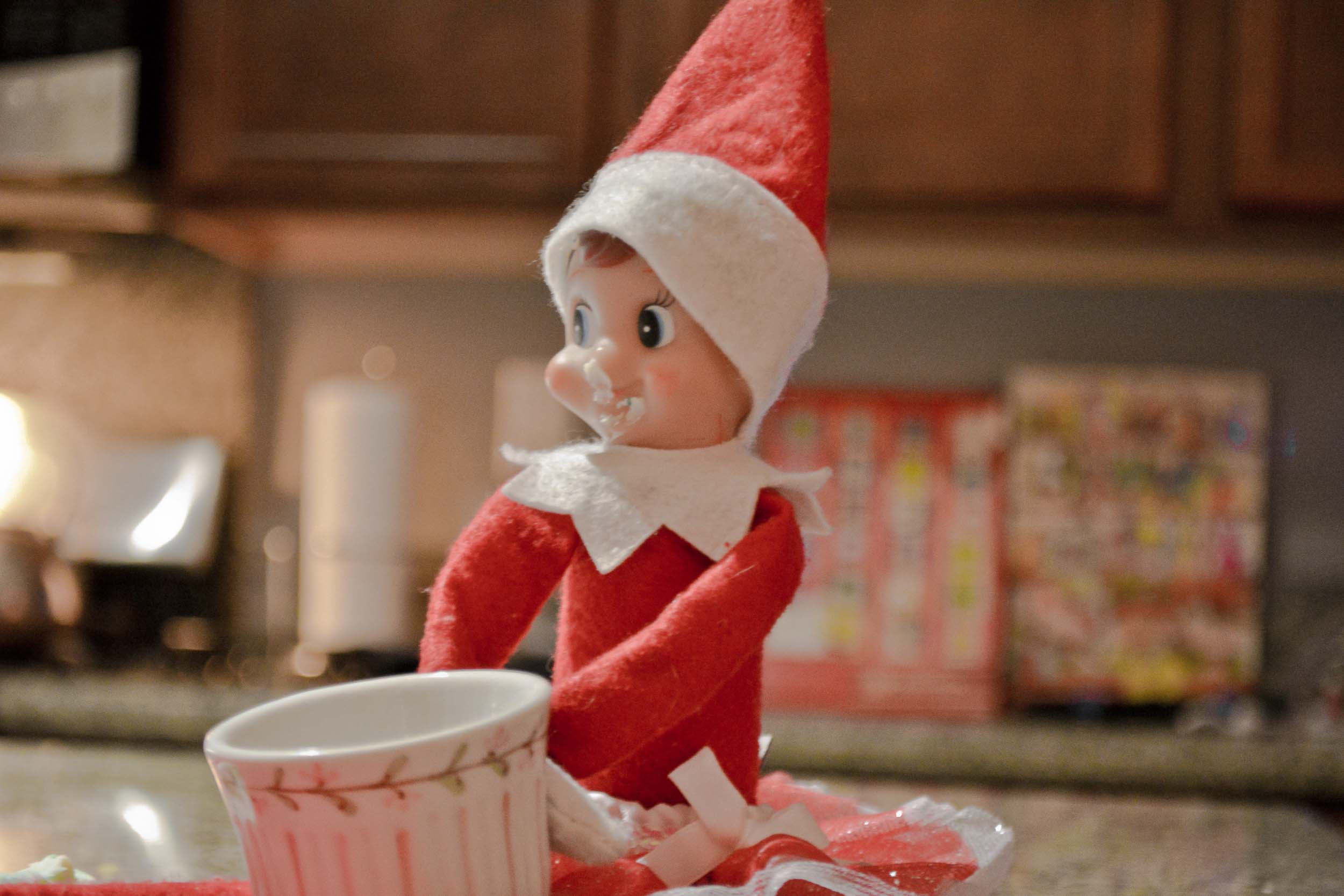 Elf on the Shelf Tea Party Cup Windy Pinwheel