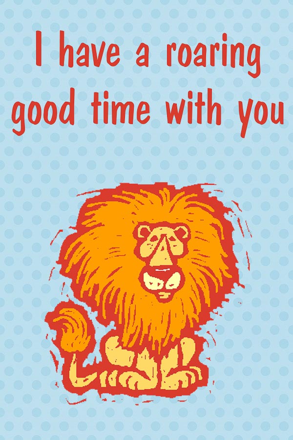 14 Days of Love Notes: I have a roaring good time with you, 2013 Copyright Christine Hull, Windy Pinwheel love notes for kids