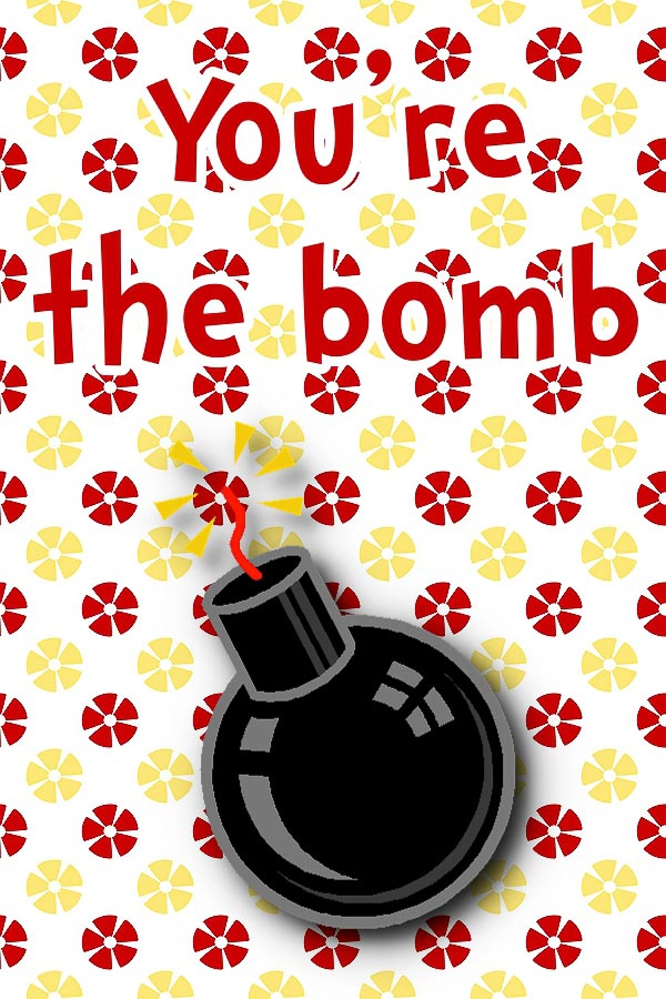 14 Days of Love Notes: You're the bomb, 2013 Copyright Christine Hull, Windy Pinwheel love notes for kids