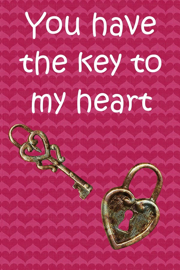 14 Days of Love Notes: You have the key to my heart, 2013 Copyright Christine Hull, Windy Pinwheel love notes for kids