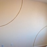 Boy's Room Baseball Wall: Semicircle ready for threading, 2013 Copyright Will Hull, Windy Pinwheel