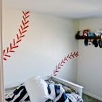 Boy's Room Baseball Wall: From the door, 2013 Copyright Will Hull, Windy Pinwheel