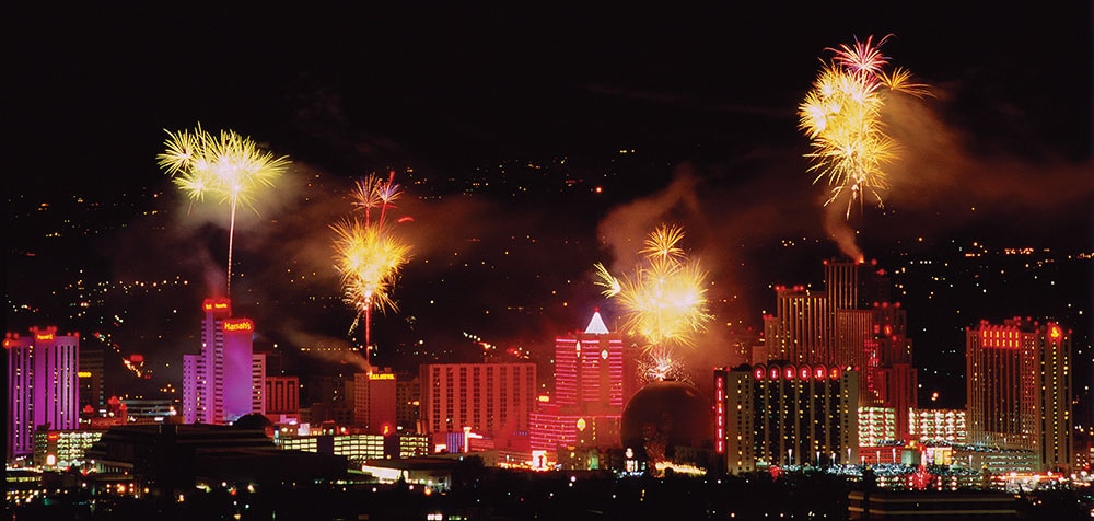Reno, Nevada Fireworks, Source: Mike Lienhard, Nevada Magazine
