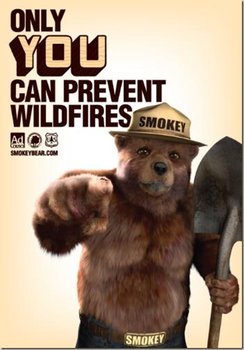 Smokey Bear Poster: 2001, Source: PR Newswire only you can prevent wildfires
