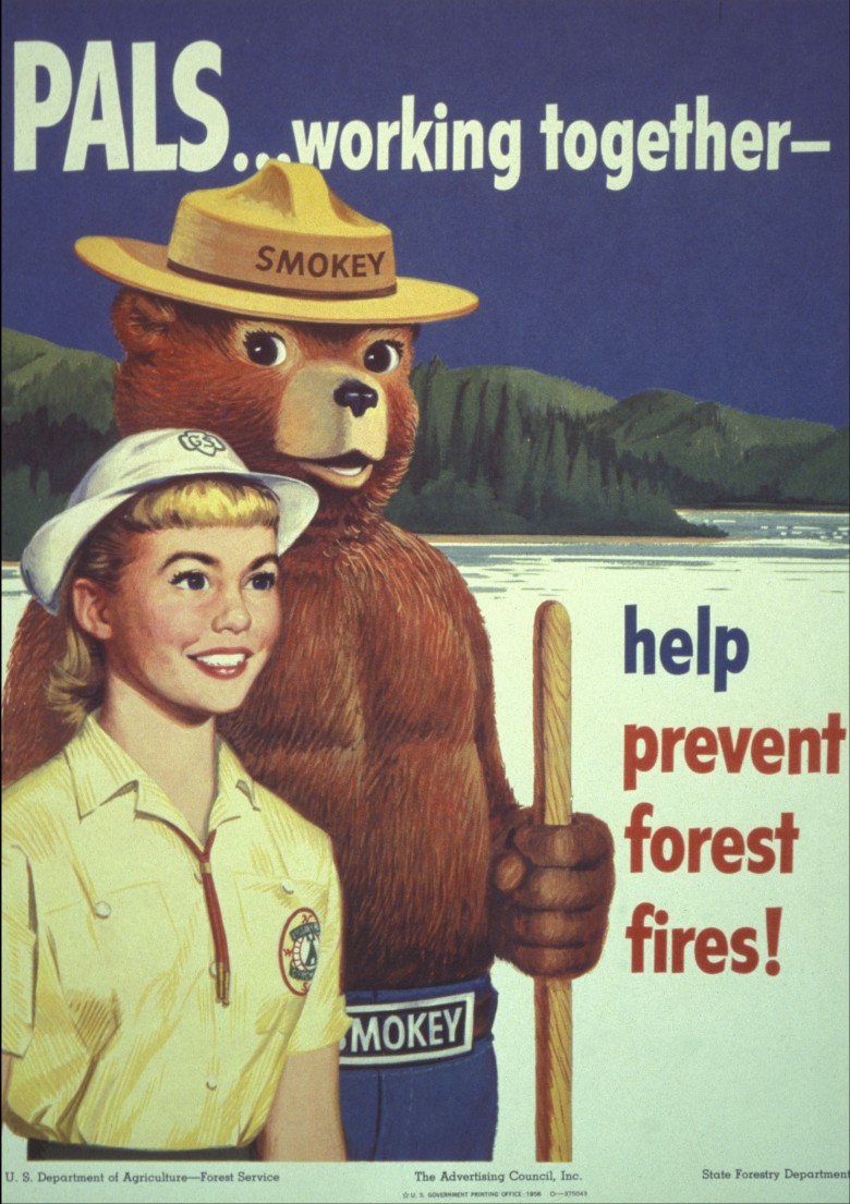 Smokey Bear: PALS, Source: The Greatest Good, A Forest Service Centennial Film only you can prevent wildfires