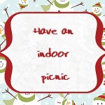 Christmas Advent Calendar: Have an indoor picnic, 2013 Copyright Christine Hull, Windy Pinwheel printable advent calendar