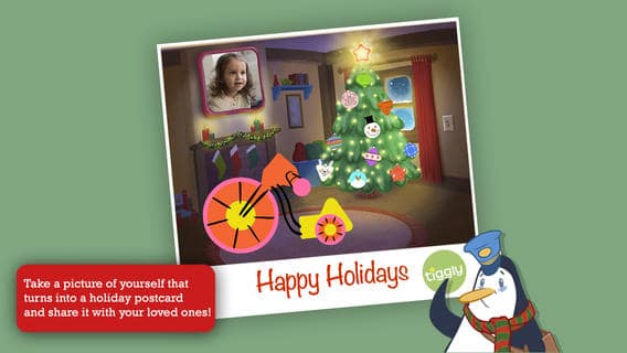 Tiggly Christmas: Post Card, Source: iTunes tiggly christmas