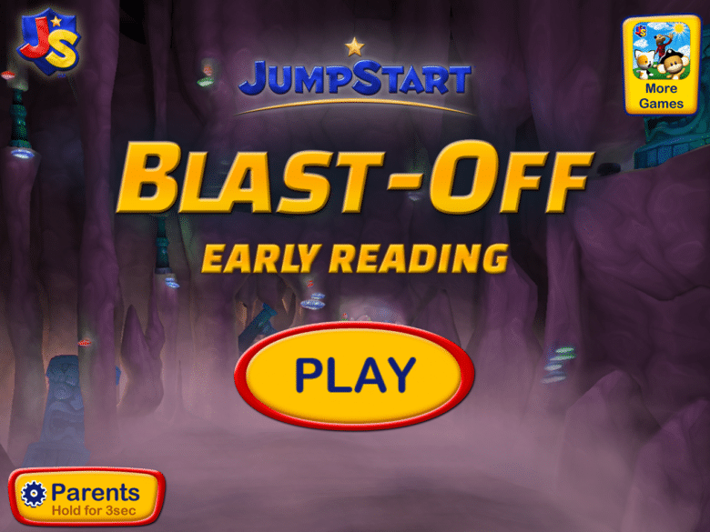 Blast-Off Early Reading: Start Screen, Source: JumpStart blast-off early reading