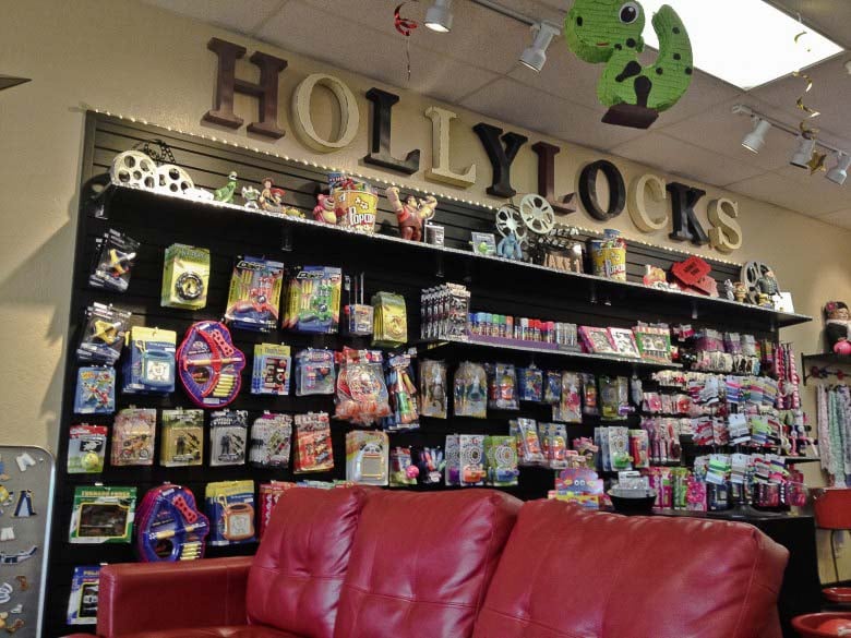 Hollylocks: Wall of goodies, Source: 2014 Copyright Will Hull, Windy Pinwheel hollylocks