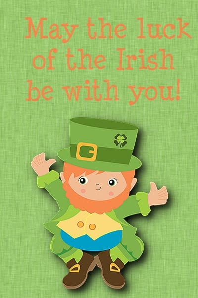 Luck O' The Irish: May the luck of the Irish be with you, 2014 Copyright Christine Hull, Windy Pinwheel st. patrick's day printable lunch box notes