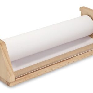 MELISSA & DOUG Wooden Tabletop Paper Roll Dispenser With White