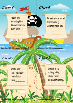 Ideas of fun things to do with kids - Pirate Treasure Hunt Clues, Source: Scavenger Hunt Creator ideas of fun things to do with kids