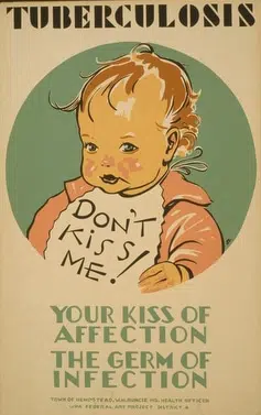 Vintage germ poster, Source: Vintage.com vaccines protect children against disease