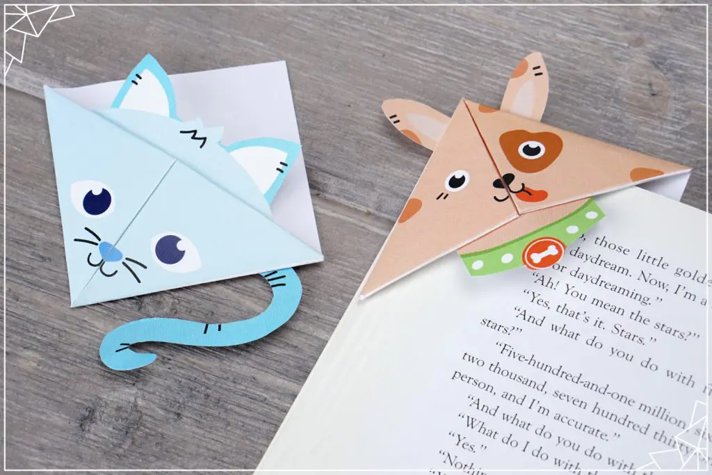 Free printable origami bookmarks (Cats and Dogs), Source: PersonalCreations.com free printable origami bookmarks for kids