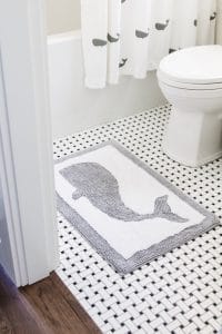 Whale themed bathroom for kids, Source: So Much Better with Age kids bathroom remodeling ideas