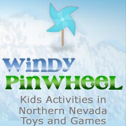 Windy Pinwheel - Kids Activities in Northern Nevada, Toys, Games and Wolf Pack Gear Windy Pinwheel.