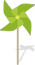 Dark Green Pinwheel